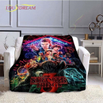 Stranger Things viskepleed t&auml;iskasvanutele, multifilmianime tekk, moekad lapitekid, kodu, kontor, vabaaja, laste kingitus, kodukaunistus 150x180cm