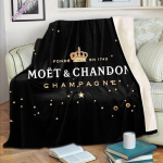 Champagne Moet &; Chandon Throw tekk Fashion Pehme ja mugav flanellist kohev tekk diivanvoodiks v&otilde;i telkimiseks 150x180cm