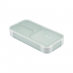 Foodman Bento 400ml Kerge Topeltkindel CB DSK Karbiga, &Otilde;huke, Kaasaskantav, P&uuml;stine, Mahutavus, Antibakteriaalne, Hall, Lekkekindel, Tihendus, 4-Punktiline
