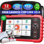 Autodiagnostika kohver - LAUNCH - CRP129X V2.0 - 4 s&uuml;steemi - 12+ teenust - ADBLUE l&auml;htestamine punane