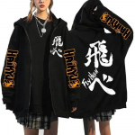 Haikyuu graafilised lukuga jakid pusad Anime Manga Y2k gooti lukuga kapuutsiga pusad Karasuno Fly High Harajuku t&auml;navamood S