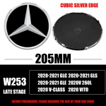 3D 185MM 205MM Esiv&otilde;re T&auml;helogo Embleem M&auml;rk Autotarvikud Mercedes-Benz C/B/E Klassi W206 W253 W213 GLC GLE V Klassi jaoks