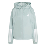 Adidas Hyperglam tuulejope veekindel spordi- ja treeningjope kapuutsiga pikkade varrukatega naistele jakid KC7654 S white