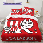 Lisa Larsoni mustriga voodipesu, Tekikomplekt Tekikate Padjap&uuml;&uuml;r Kodu S&uuml;nnip&auml;evakingitus (1 * tekikott + 2 * padjap&uuml;&uuml;ri, ilma s&uuml;damikuta) 135x200cm