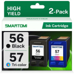 Pack 2 cartouches remanufactur&eacute;es HP 56/57 - noir 19,5 ml + couleur, 500 pages