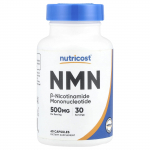 Nutricost, NMN, 500 mg, 60 kapslit (250 mg kapsli kohta)