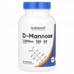 Nutricost, D-Mannoos, 1000 mg, 120 kapslit (500 mg kapsli kohta)