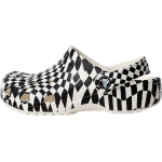 Crocs Classic Warped Checker Clog K Laste klounid Must Valge 210990-103 29-30