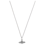 Vivienne Westwood Mini Bas Relief Klassikaline Kristall Saturni Ripatsiga Kaelakee Meeste kaelakee Gunmetal 63020104S108S108 Box