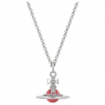 Vivienne Westwood Uus V&auml;ike Orb Keskmine 3D Saturni Kera Kaelakee Unisex kaelakee Punane H&otilde;be 6302022402P186-CN001 Box