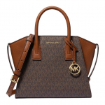 Michael Kors Avril Logoga Ripatsiga T&ouml;&ouml;kotta Kott Unisex K&auml;ekotid Pruun 35F4G4VS1B-BROWN Shopping Bag Set(Basic Set+Shopping Bag)