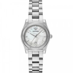 Emporio Armani Federica P&auml;rlmutter Roostevaba teras H&otilde;bedane Naiste Kvarts Analoogkell AR11723 p&auml;rliv&auml;rvi ema