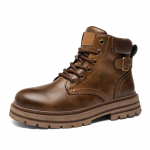 Kvaliteetsed meeste &uuml;mara ninaga saapad Klassikalised vabaaja nahast v&auml;lijalatsid Paksu tallaga disainerist pahkluusaapad Briti libisemiskindlad k&otilde;rge s&auml;&auml;rega kingad 39