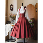 Elegantne s&uuml;gisene unistuseline kolmeosaline komplekt: Retro kala luu halter, v&ouml;&ouml;kohta r&otilde;hutav seelik ja sall valge s&auml;rk White Shirt gray