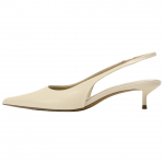 ZARA Nahast Terava Otsaga Slingback V&auml;ikesed Kontsad Beež Naiste 1224051000238 42