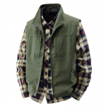 Suvine Meeste V&auml;litingimustes Hingav Varrukateta Vest Meeste Vabaaja Mitme Taskuga Vest Mees Cargo Safari T&ouml;&ouml;v&ouml;&ouml; vest Suur Suurus 6XL 2XL armee roheline v&auml;rv