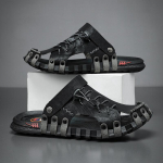 Suur suurus 46 Luksuslikud Meeste Nahast Sussid Sandaalid Mugavad Hingavad vabaajajalatsid Meeste Mood Tossud Vaba aeg Meeste Sussid Slaidid Jalatsid Meesed 39