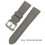 24mm 26mm Uus Nailonist L&otilde;uendist K&auml;ekella Rihm Sobib Panerai Luminor PAM01118 441 111 Must Sinine Roheline K&auml;ekella Rihm K&auml;ev&otilde;ru 26mm gray