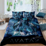 Avatar: The Way of Water Tr&uuml;kiga Voodipesukomplekt Sisaldab 1 Tekikotti ja 2 Padjap&uuml;&uuml;ri, Pakkudes Luksuslikku Mugavust. 135X200cm