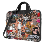 Ameerika koomiksikogu Pop Art s&uuml;learvutikott Graffiti arvutikott kontorisse, &auml;risse, kooli, reisimiseks Sobib 13 14 15,6-tollisele gray