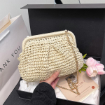 Suvine &otilde;lgpunutud crossbody kott Moodne kott-karp Naiste keti-rihmaga &otilde;lakott 28x8x19cm beež