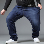 Lahtised teksad Meeste Stretch Meeste Suured Sirged Vabaaja P&uuml;ksid Meeste P&uuml;ksid Fat Plus Size P&uuml;ksid Moodsad p&uuml;ksid 28