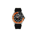 SEIKO seiko5 meeste oranž automaatne mehaaniline veekindel kell silikoonrihm mehaaniline liikumine meeste kell must sihverplaat SRPC59K1 must