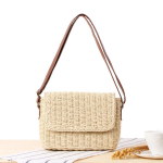 Fashi Kootud Rannak&otilde;rrekotid Naistele Raffia Heegeldatud K&auml;ekotid Klapiga &Otilde;lakott Suvine &Uuml;mbrikrahakott Rotangist Crossbody Kott beež