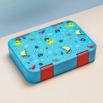 37oz Armas koomiksimustriga bento karp Mikrolaineahjus kasutatav jaotatud l&otilde;unakarp Lekkekindel BPA-vaba suupistete toidukonteiner kooli piknikule 6grid&1100ml&1