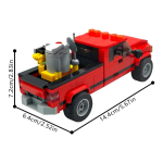 MOC-194366 Bob & Weave J&auml;&auml;r Twisteri Klotsidest Mudel Film Tornado Punane Pikap Auto Klotsid Komplekteerimism&auml;nguasjad Lastele DIY Kingitused red