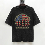 80. s&uuml;nnip&auml;evakingitus S&uuml;ndinud 1946 Saab 80-aastaseks T-s&auml;rgid Pestud puuvillased T-s&auml;rgid Vabaaja meeste ja naiste T-s&auml;rgid Streetwear Suvised T-s&auml;rgid S