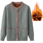 Naiste S&uuml;gis-Talvine Elegantne Kootud Kardigan K&uuml;psetele Naistele 4XL gray