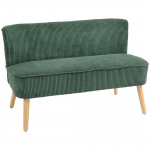 2-kohaline polsterdatud diivan, puit, sametjas pol&uuml;ester, vaht, 117 x 56,5 x 77 cm, roheline 117 x 56.5 x 77 cm roheline