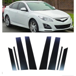 8 tk sammaste katteid l&auml;ikiv must Sobib Mazda 6 GH1 Liftback 2009 2010 2011 2012 2013 Aknaliistude uste k&uuml;ljekatted Tarvikud must
