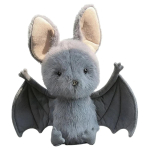 Jc Brooks Bat Armas Hall Nahkhiir Pehmo Loom Pehme T&auml;idisega Loom Kawaii Halloweeni Kingitus Lastele Kogutav Karvane Nukk Kodu Dekooriks must