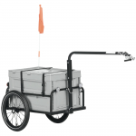 Jalgrattak&auml;ru eemaldatava ja kokkupandava 65L hoiukastiga, turvalisuse helkurid, Max. Koormus 40KG, Hall 145 x 61 x 81 cm