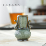 10 tk Keraamiline Miniatuurvaas Roheline Retro Lillevaas Hiina stiilis Elutoa Lillevaas K&auml;sit&ouml;&ouml; Lauaplaadi Kaunistus 10PCS gray