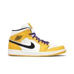 Air Jordan 1 Mid 'Lakers' (Unisex) &Uuml;likooli kuldne / kahvatu elevandiluu-kohtupurpur-must vintage korvpallijalatsid 852542 700 43.0 yellow