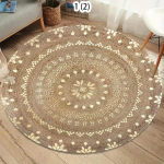 Naturaalne Jute Tekstuuriga Lilled &Uuml;mmargune Vaip Boho Talumaja Kodu Dekoor Vaip Libisemiskindel Pehme P&otilde;randamatt Elutoa jaoks 120x120cm