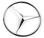 90mm ABS Kroom Must Logo Mercedes Embleem Tagumine T&auml;he M&auml;rk Mercedes Benz W203 W206 W212 X253 W167 W166 W247 C E GLA GLC GLE jaoks 90mm gray