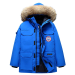 Unisex Talvine Puhverparka Eemaldatava Kapuutsi ja Trendika Keskmise Pikkusega Jopega Meestele ja Naistele blue