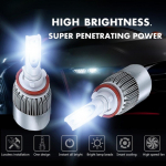 2tk H8 H9 H11 1200W 6000K &uuml;liere LED-valgus auto s&otilde;iduki esitule pirn