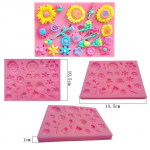 Silikoonvorm, lillekujuline meisterdamine, kondiitritooted, &scaron;okolaadivormid, koogid, k&ouml;&ouml;gi kaunistamise t&ouml;&ouml;riistad