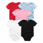 5 tk/partii vasts&uuml;ndinute bodyd L&uuml;hikeste varrukatega beebiriided O-kaelusega beebikombed 12M