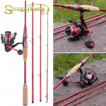 &Otilde;ngeritv Combo kaasaskantav s&uuml;sinikkiust reisikepp, 13+1BB spinningurullid 2.1M Rod Reel 1000