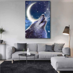 5D DIY Wolf Broderies Diamants Painted Diamond King Mosaiic Teemantmaal t&auml;istikandid 20X30