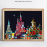 Teemanttikandid maastik Moskva t&auml;is&uuml;mmargune kivikivist 5D DIY teemantmaal ristpistes 20X30CM