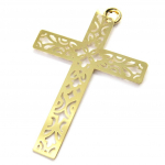 Les Tr&eacute;sors De Lily [M8792] - Pendentif Plaqu&eacute; Or 'Croix Carmen' dor&eacute; - 52x35 mm kuld