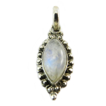 Les Tr&eacute;sors De Lily [Q5684] - h&otilde;bedane  Heaven  kuukivi ripats - 20x10 mm valge