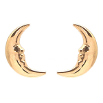 Les Tr&eacute;sors De Lily [Q8728] - Kuldsed 'Luna' terasest disaink&otilde;rvar&otilde;ngad - 13x7 mm kuld
